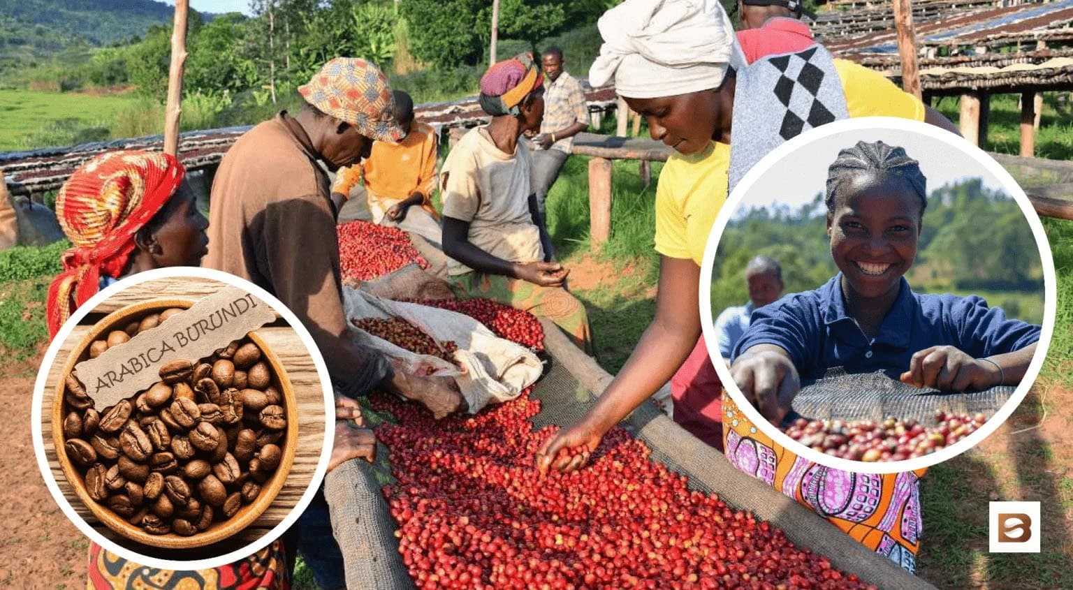 BurundiI Washed Businde background
